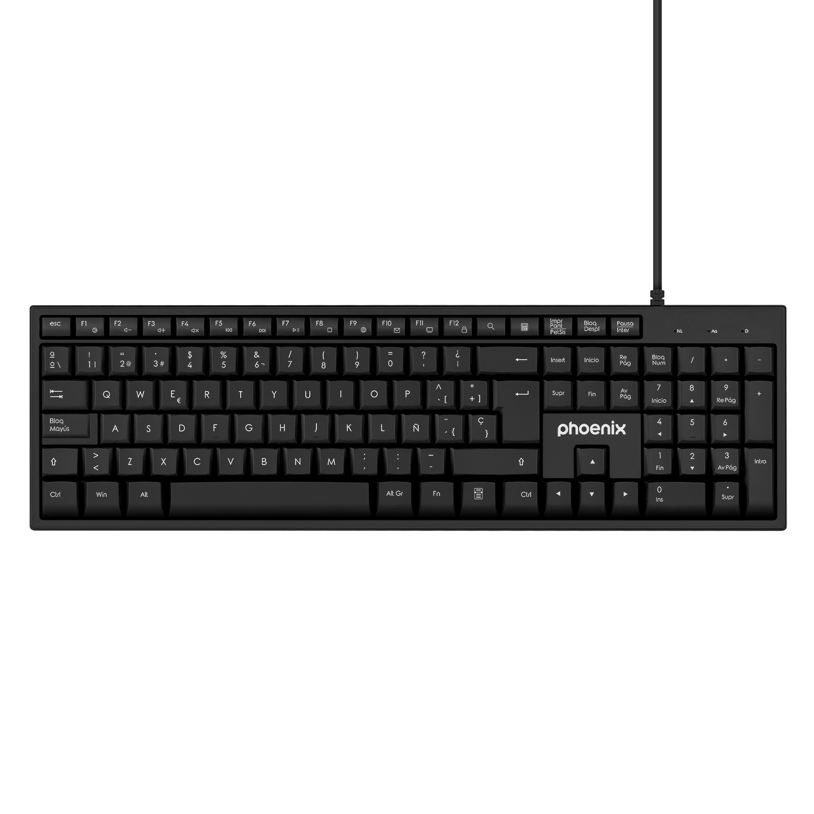 Teclado Phoenix K100 USB Negro